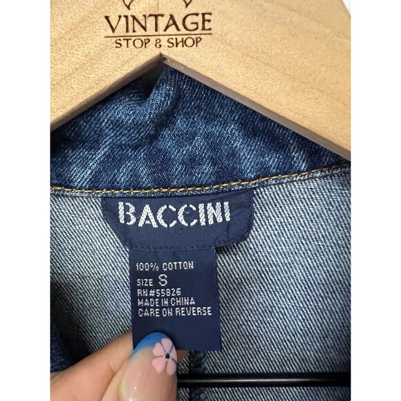 Vintage Women’s Baccini Jean Medium Wash Denim Duster Jacket 100% Cotton Small - Picture 6 of 13